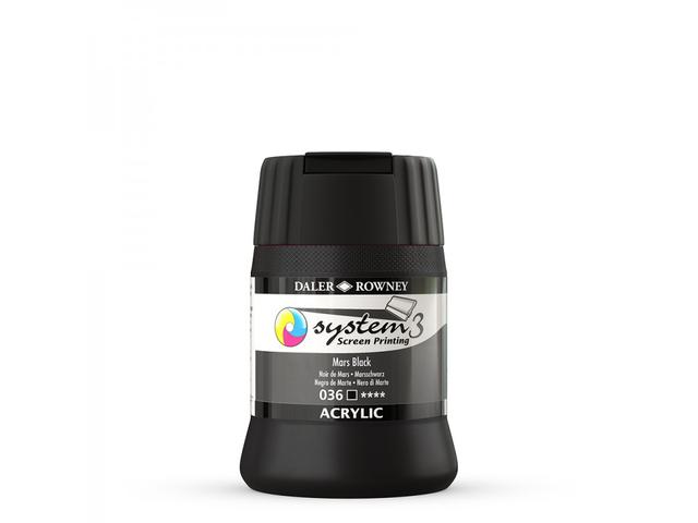SYSTEM 3 SIEBDRUCKFARBE 250ML 036 MARS BLACK 1