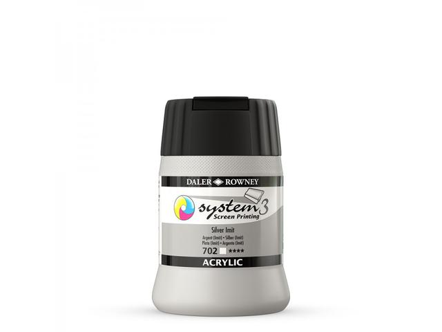 SYSTEM 3 SIEBDRUCKFARBE 250ML 702 SILVER IMITATION 1