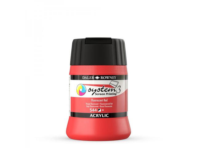 SYSTEM 3 SIEBDRUCKFARBE 250ML 544 FLUORESCENT RED 1