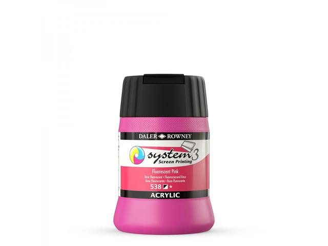 SYSTEM 3 SIEBDRUCKFARBE 250ML 538 FLUORESCENT PINK 1