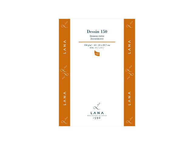 HAHNEMÜHLE LANA DESSIN 150 BLOCK ZEICHENPAPIER A5 150GR 1