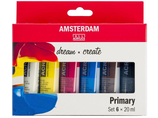 AMSTERDAM STANDARD SERIE ACRYLFARBEN SET 6 X 20ML PRIMÄR 1