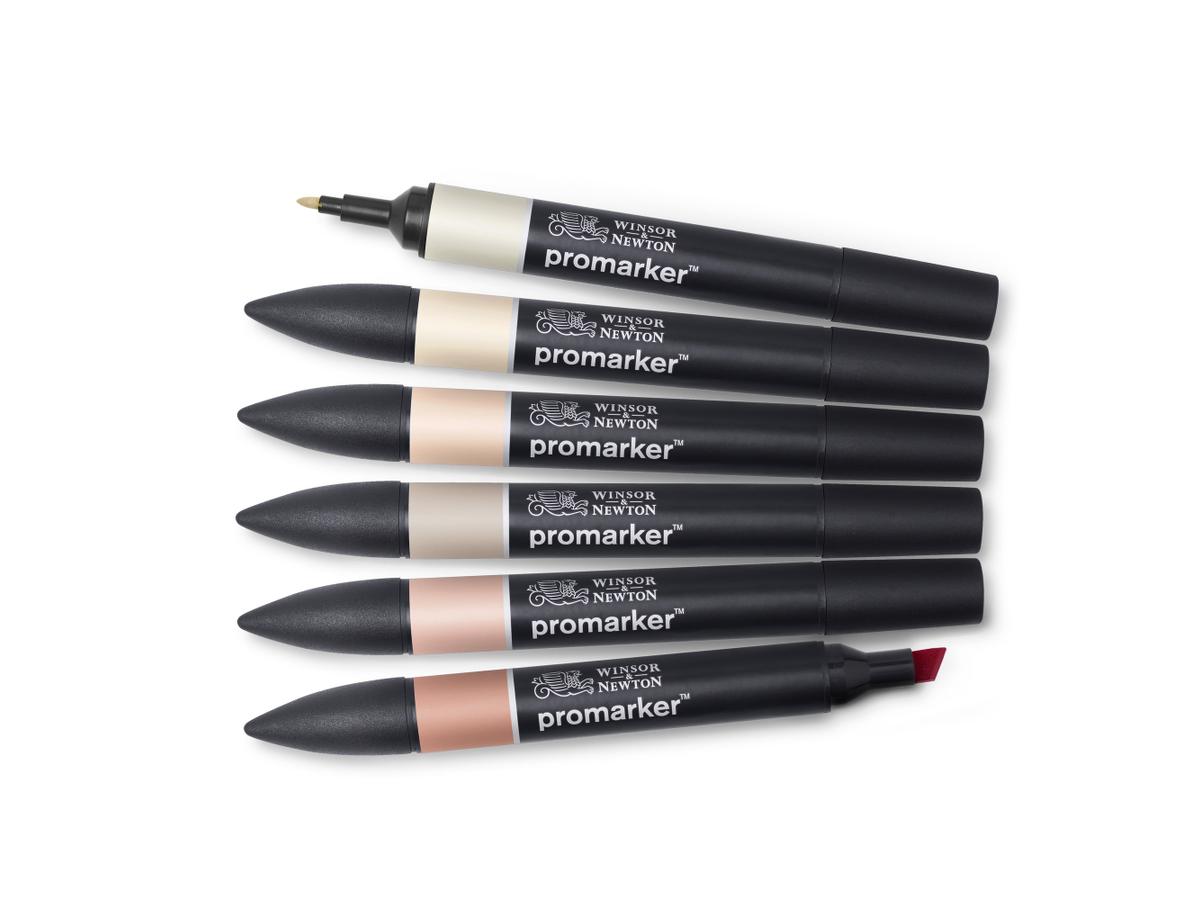 WINSOR & NEWTON PROMARKERSET SKIN TONES SET I 6X 1