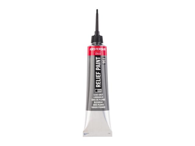 AMSTERDAM RELIEFPAINT 20ML 736 LOODGRIJS 1