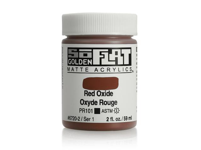 GOLDEN SOFLAT ACRYLIC 59ML 6720 RED OXIDE 1