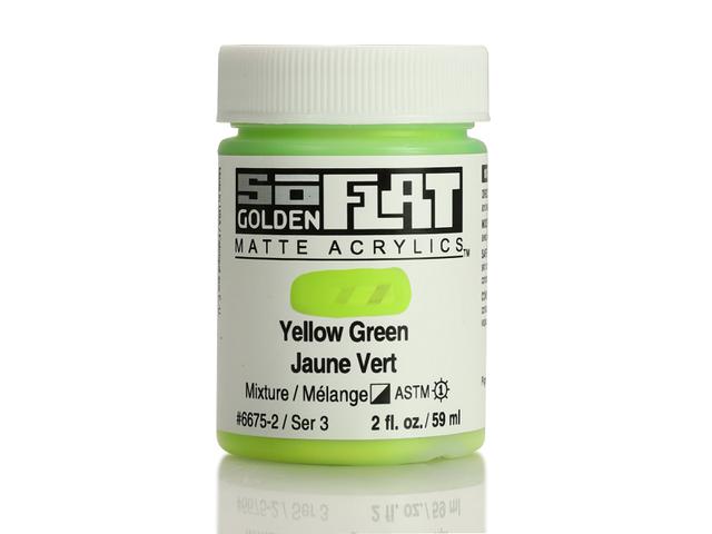 GOLDEN SOFLAT ACRYLIC 59ML 6675 YELLOW GREEN 1
