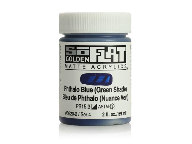 GOLDEN SOFLAT ACRYLIC 59ML 6620 PHTHALO BLUE (GREEN SHADE) 1