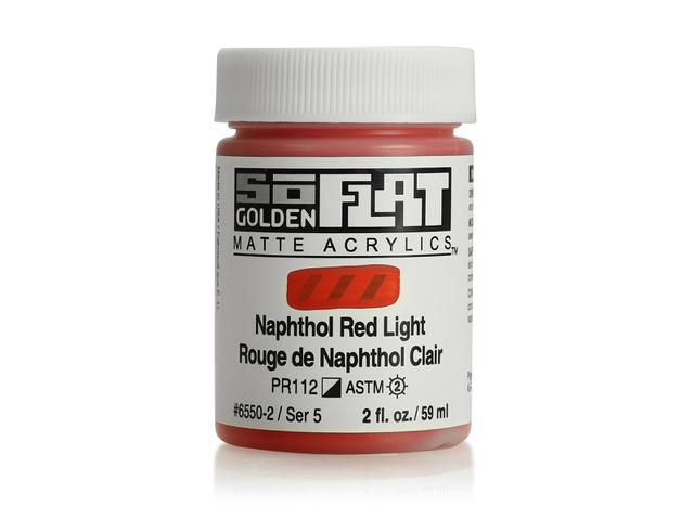 GOLDEN SOFLAT ACRYLIC 59ML 6550 NAPHTHOL RED LIGHT 1