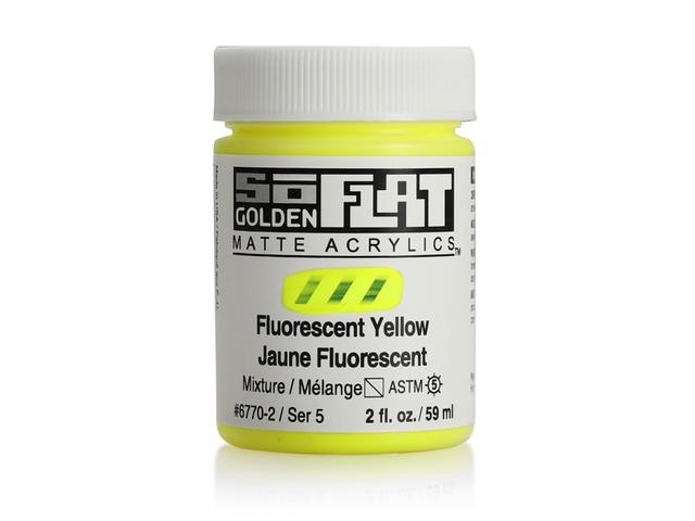GOLDEN SOFLAT ACRYLIC 59ML 6770 SERIE 5 FLUORESCENT YELLOW 1