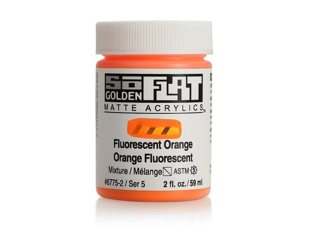 GOLDEN SOFLAT ACRYLIC 59ML 6775 SERIE 5 FLUORESCENT ORANGE 1
