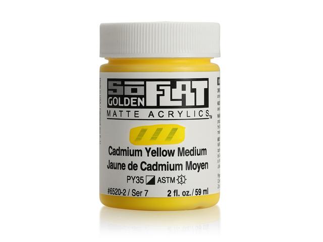 GOLDEN SOFLAT ACRYLIC 59ML 6520 CADMIUM YELLOW MEDIUM 1