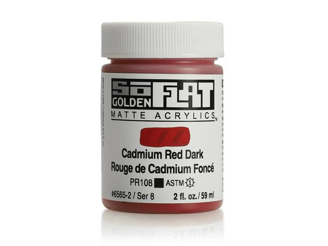 GOLDEN SOFLAT ACRYLIC 59ML 6565 CADMIUM RED DARK 1