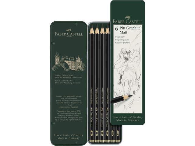 FABER-CASTELL PITT GRAPHITE MATT SET 6X 1
