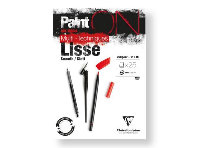 CLAIREFONTAINE PAINT-ON A4 LISSE 250GR BLOCK 25BL
 1