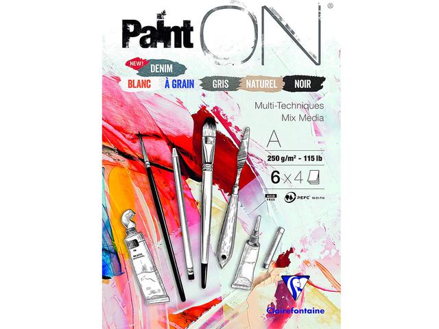 CLAIREFONTAINE PAINT-ON A5 AUSWAHL FARBEN NR6 250GR BLOCK 24BL
 1