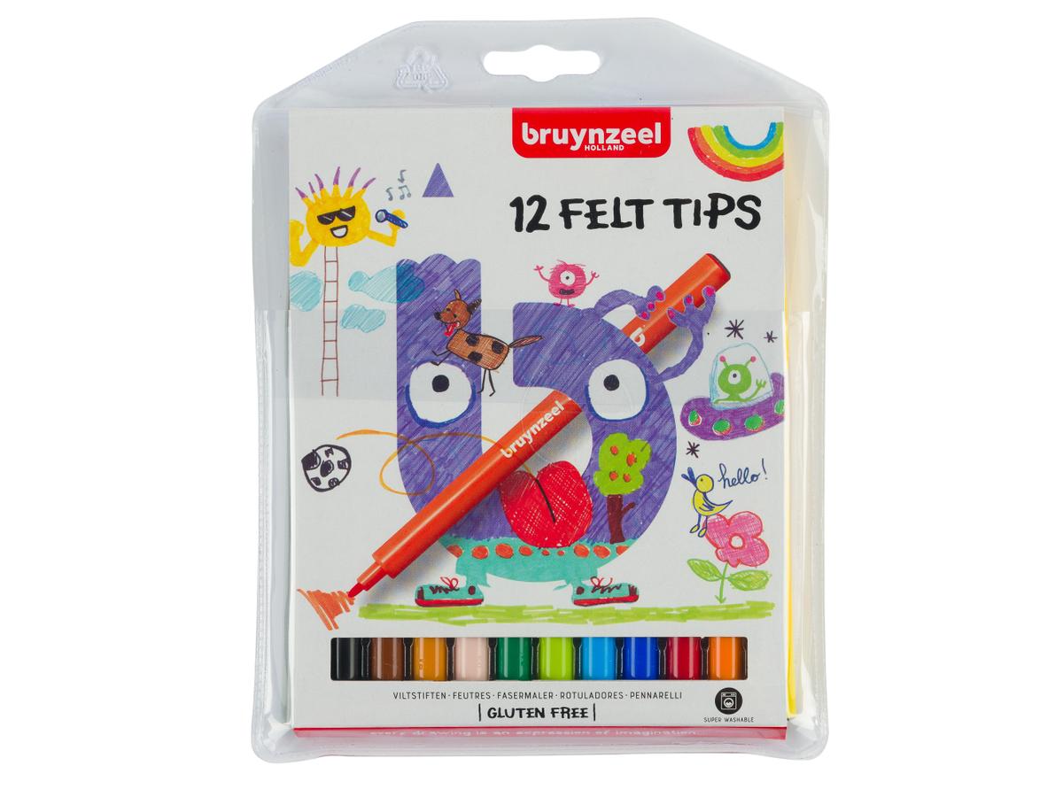 BRUYNZEEL KIDS VILTSTIFTEN ETUI 12 STUKS 1