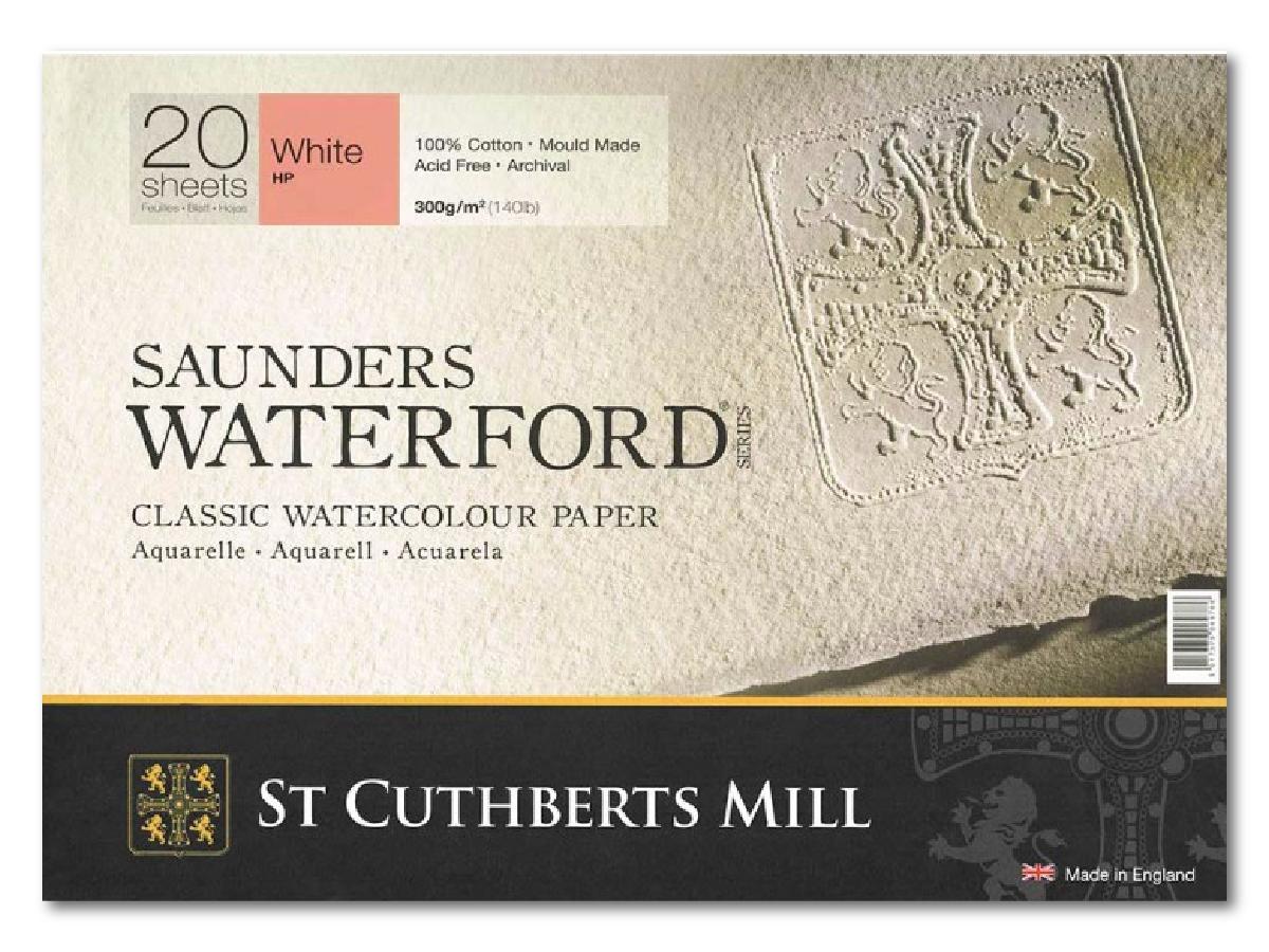 SAUNDERS WATERFORD HOT PRESSED  AQUARELLPAPIER 31X21CM 300GRAMM 20 BLATT BLOCK
 1