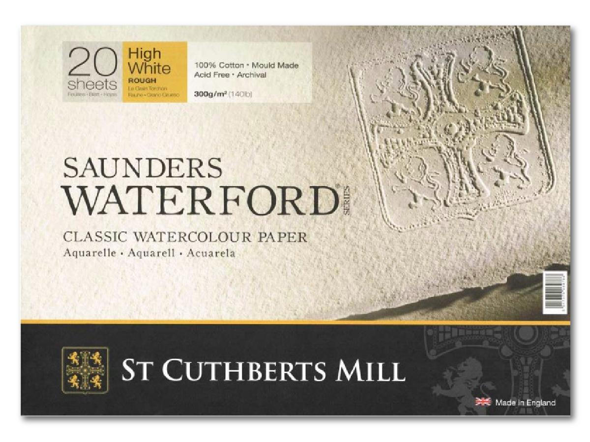 SAUNDERS WATERFORD RAU AQUARELLPAPIER 31X21CM 300GRAMM 20 BLATT BLOCK 1
