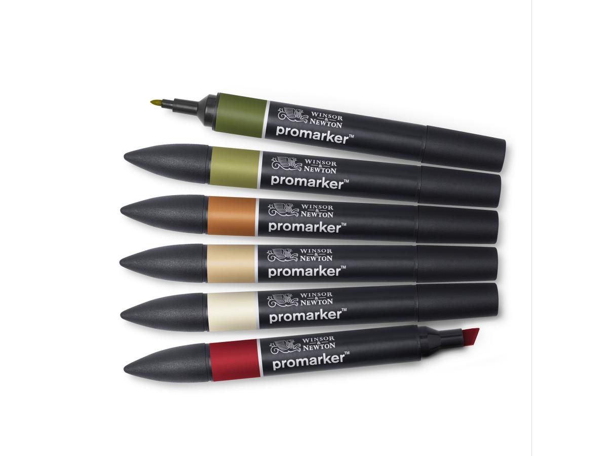 WINSOR & NEWTON PROMARKER SET LANDSCAPE I 6X 1