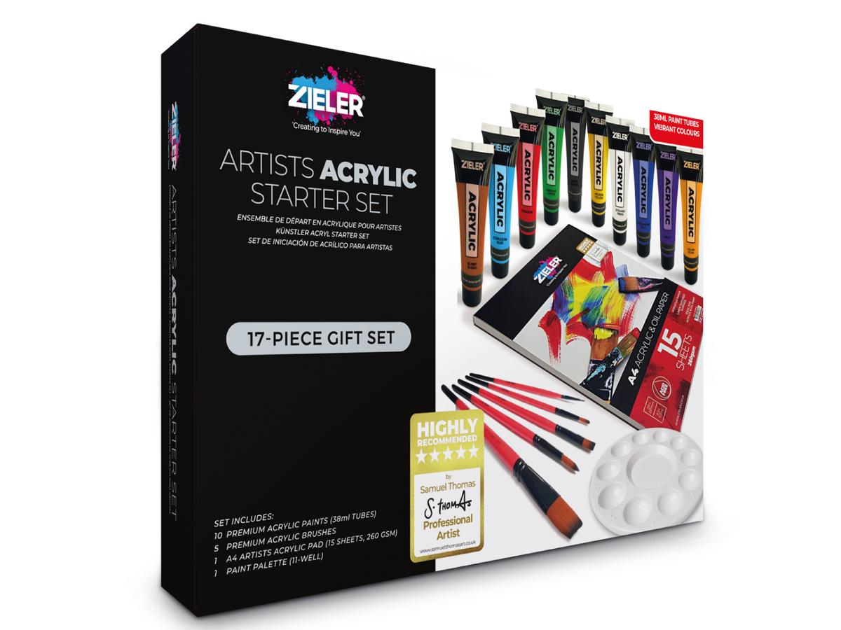 ZIELER ACRYL ANFÄNGER GESCHENK SET 17-TEILIG 1