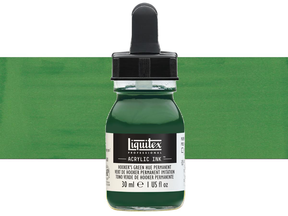 LIQUITEX ARTIST ACRYLIC INK 30ML 224 HOOKER'S GREEN HUE PERMANENT 1