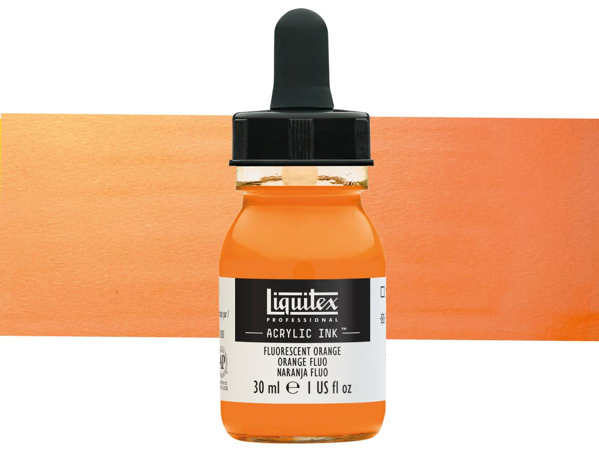 LIQUITEX ARTIST ACRYLIC INK 30ML 982 FLUORESCENT ORANGE 1