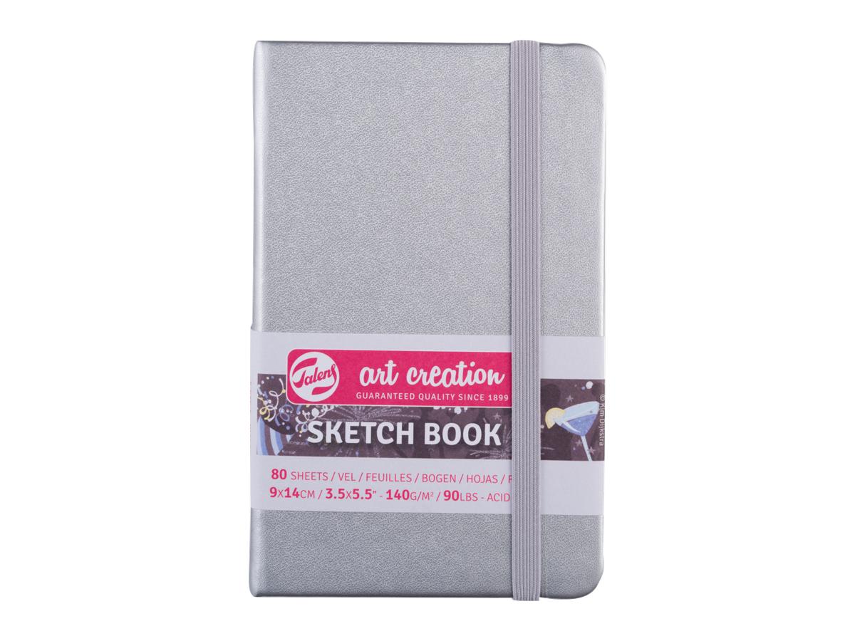 TALENS ART CREATION SKIZZENBUCH GLÄNZEND SILBER 9X14CM 140G 80 BLATT 1