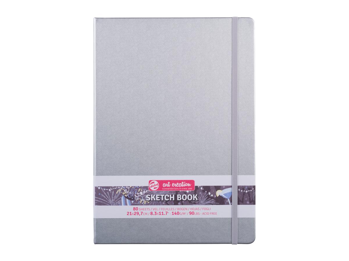 TALENS ART CREATION SKIZZENBUCH GLÄNZEND SILBER 21X30CM 140G 80 BLATT 1