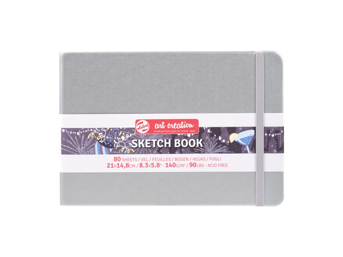 TALENS ART CREATION SKIZZENBUCH GLÄNZEND SILBER 21X15CM 140G 80 BLATT 1