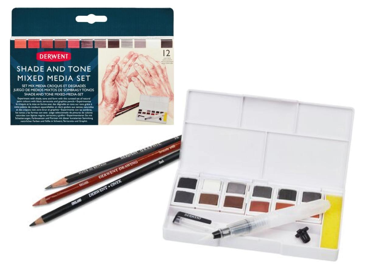 DERWENT SHADE AND TONE PAINT PAN MIXED MEDIA SET 1
