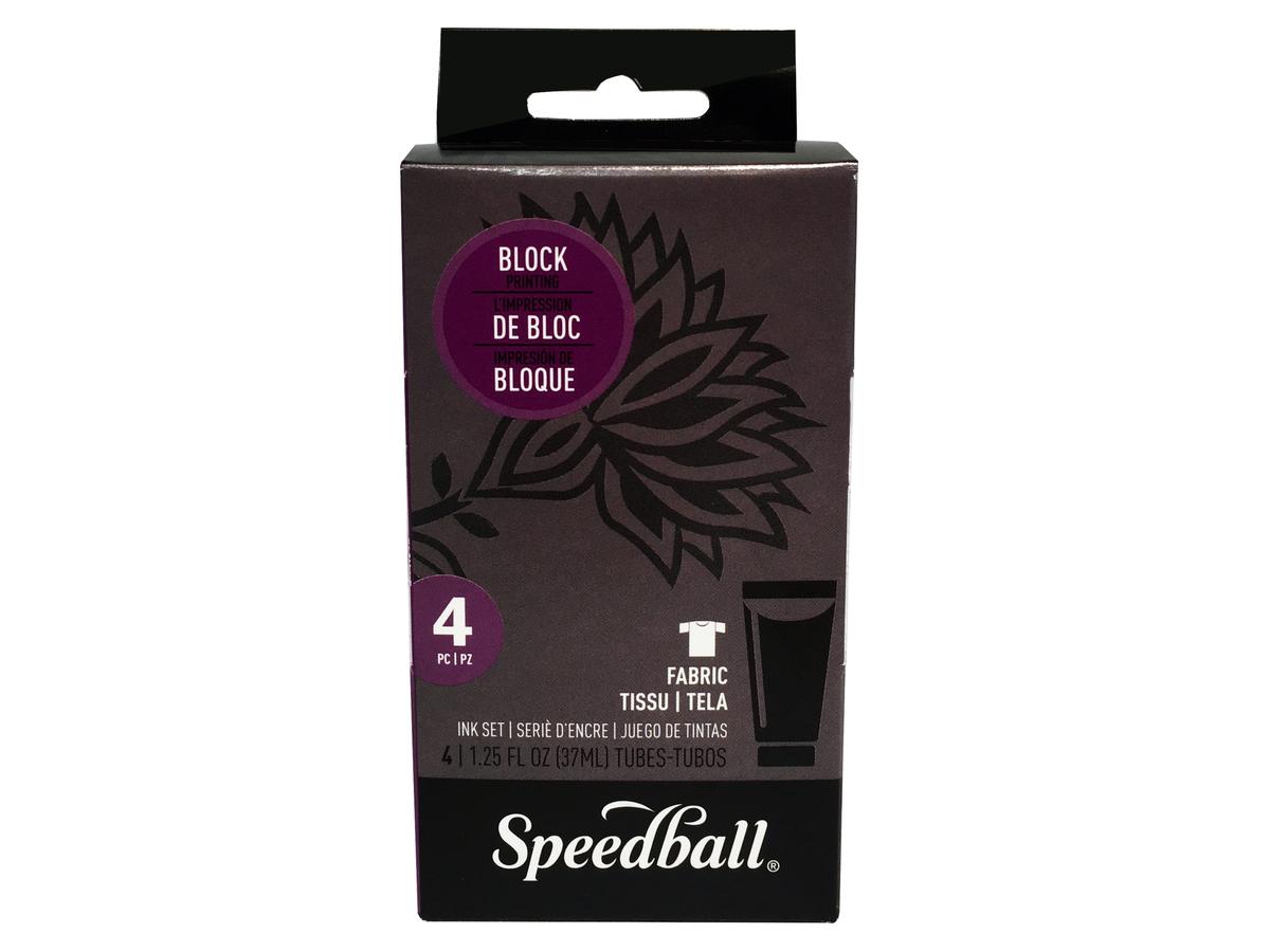 SPEEDBALL FABRIC BLOCK PRINTING INK SET 4X37ML 1