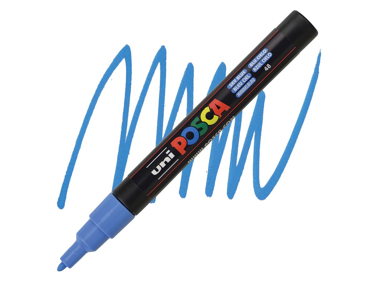 UNI POSCA MARKER PC1MC HIMMELBLAU EXTRA FEIN 1