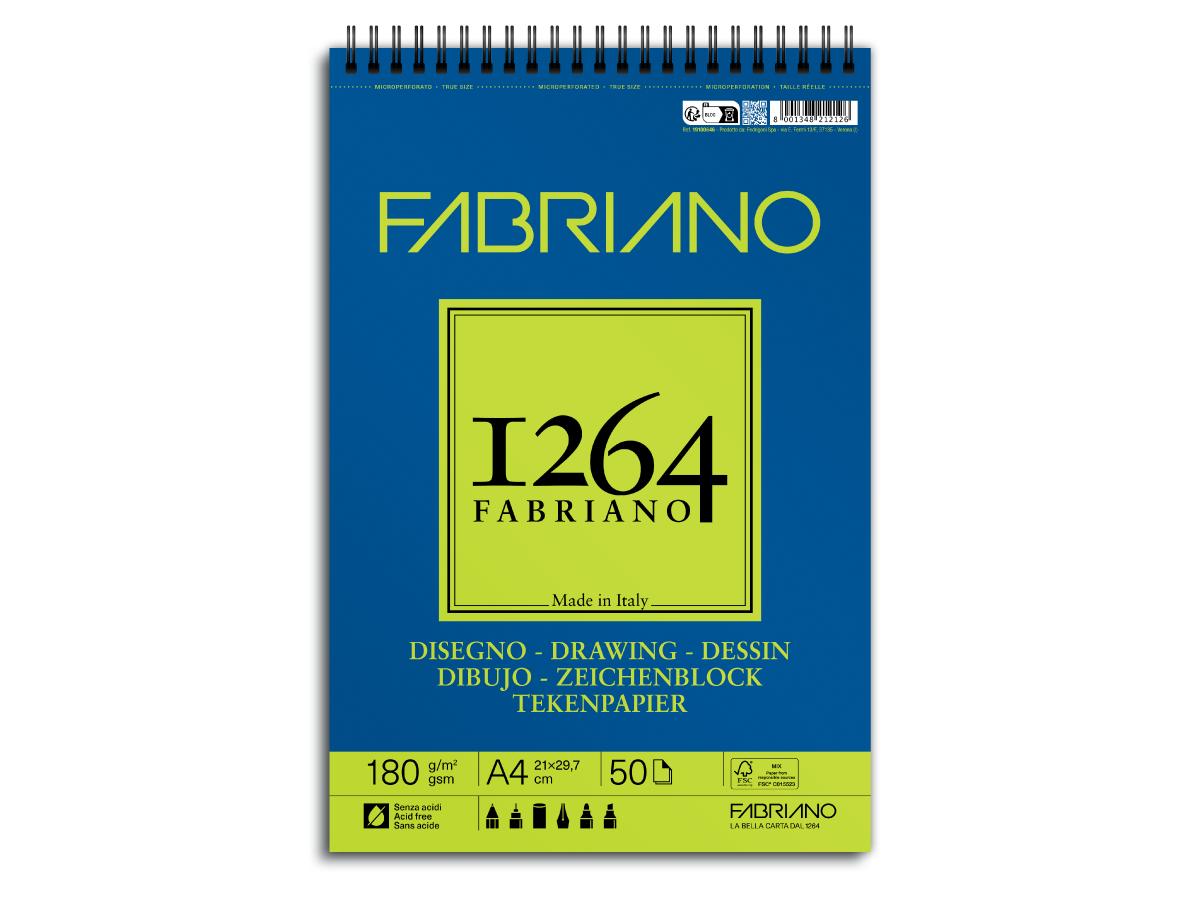 FABRIANO 1264 ZEICHENPAPIER A4 180GR BLOCK
 1