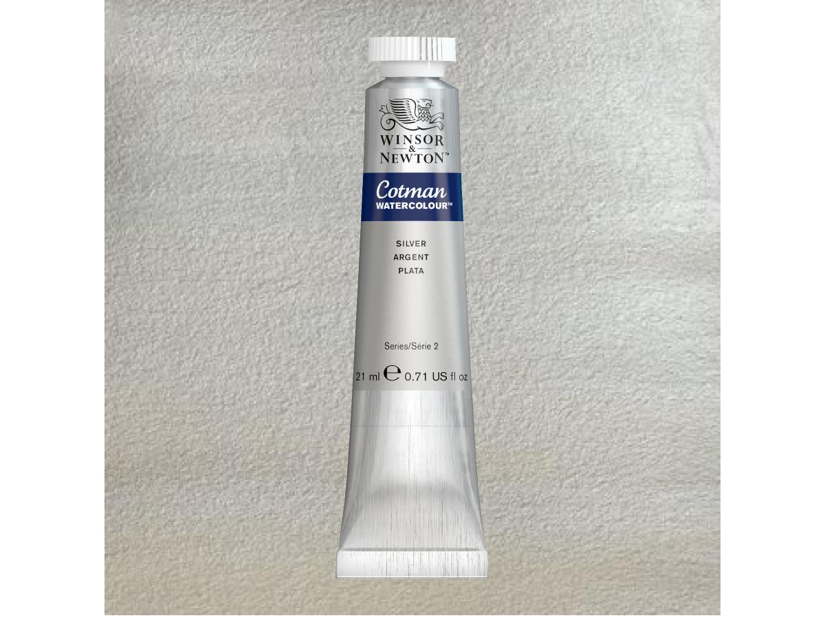 WINSOR & NEWTON COTMAN METALLIC AQUARELL 21ML 617 SILBER 1
