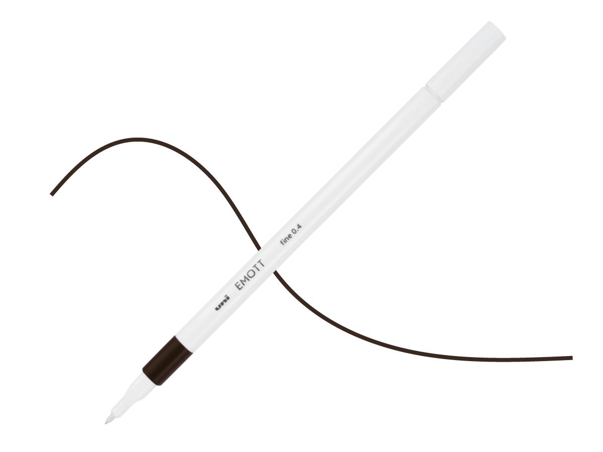 UNI-BALL EMOTT FINELINER 22 DONKERBRUIN 1