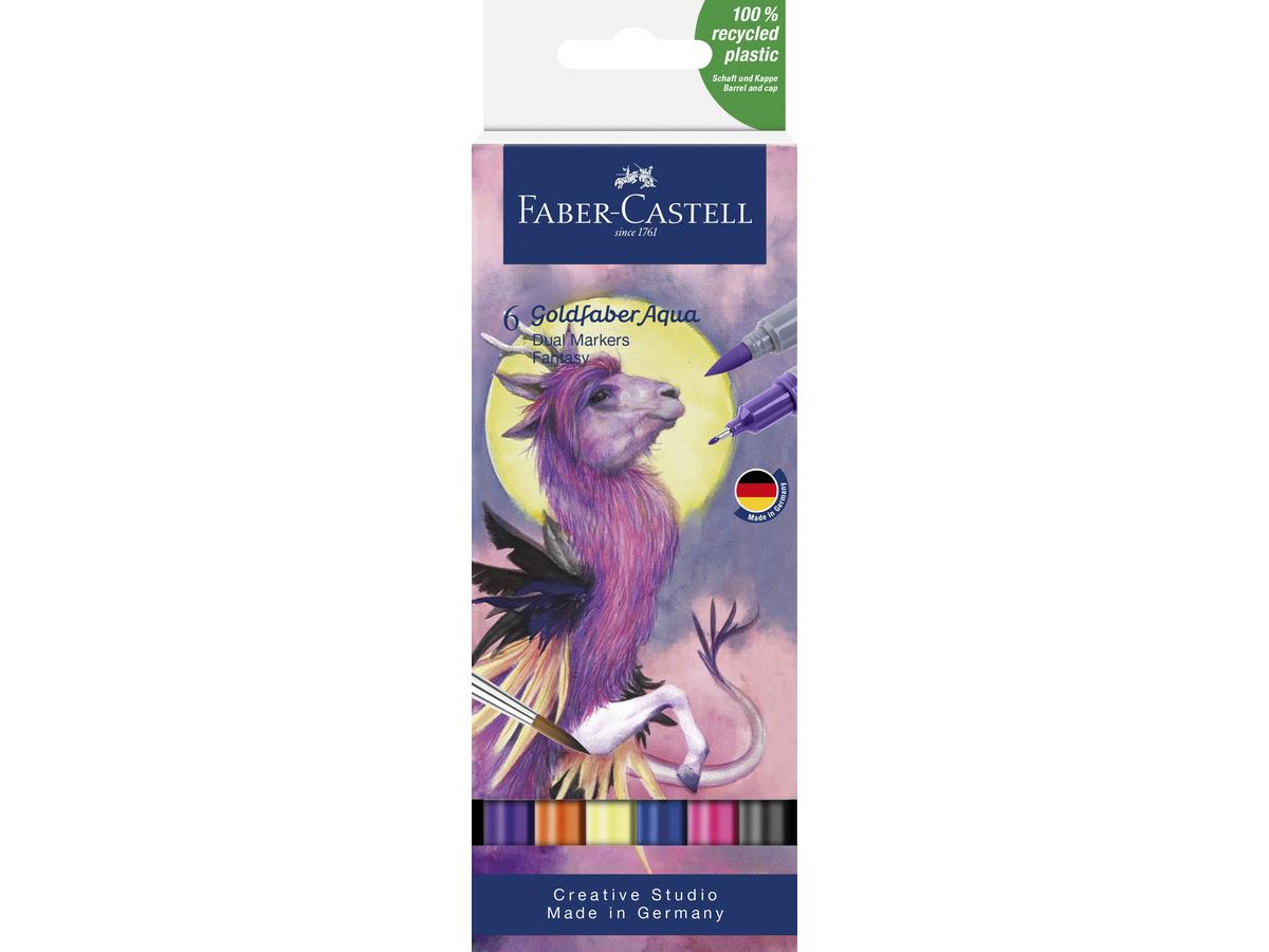 FABER-CASTELL GOLDFABER AQUA DUAL MARKERSET FANTASY 6STUKS 1