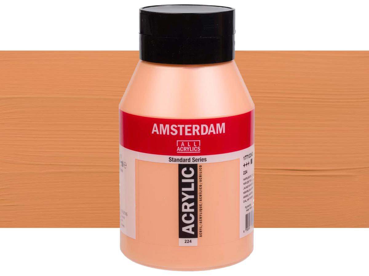 TALENS AMSTERDAM ACRYLVERF 1000ML 224 NAPELSGEEL ROOD 1