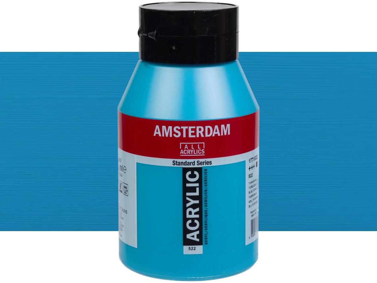 TALENS AMSTERDAM ACRYLVERF 1000ML 522 TURKOOISBLAUW 1