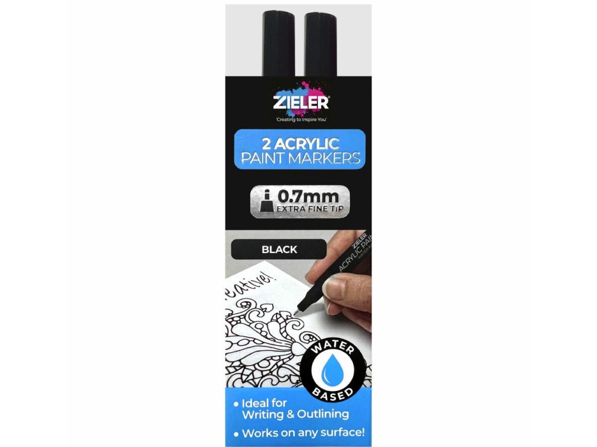 ZIELER PAINT MARKER SET 0,7MM SPITZE SCHWARZ 2 STÜCK 1