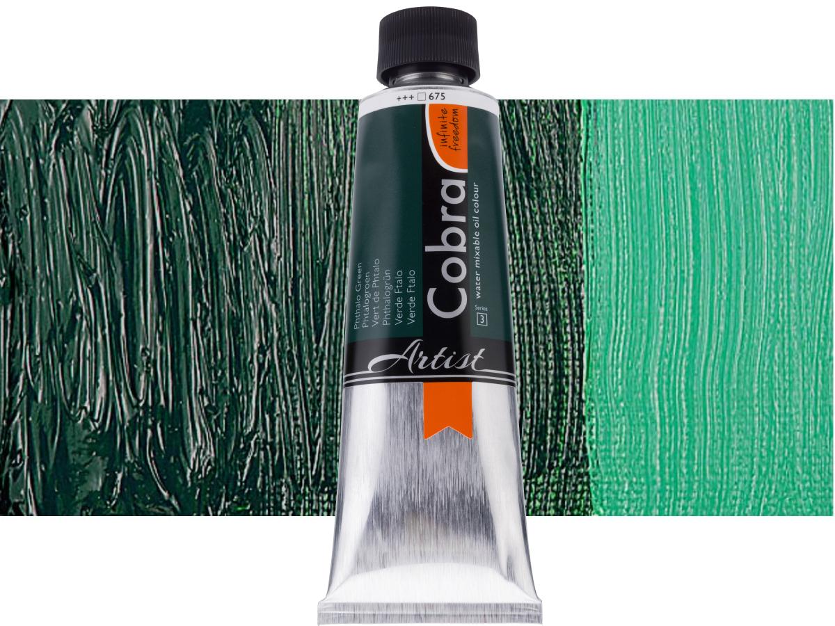 COBRA ARTIST WASSERVERMALBARE ÖLFARBE 150ML S3 675 PHTHALOGRÜN 1
