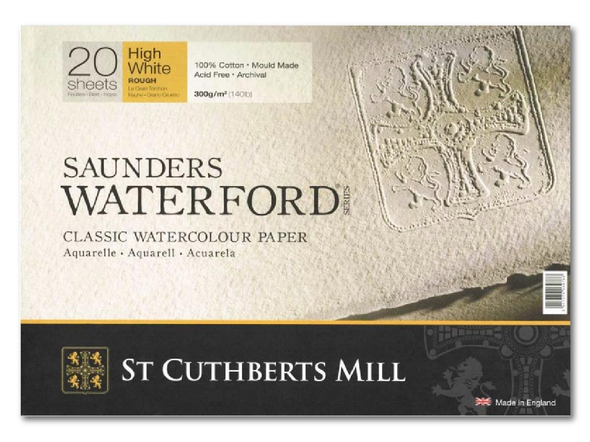 SAUNDERS WATERFORD RAU AQUARELLPAPIER 41X31CM 300GRAMM 20 BLATT BLOCK 1