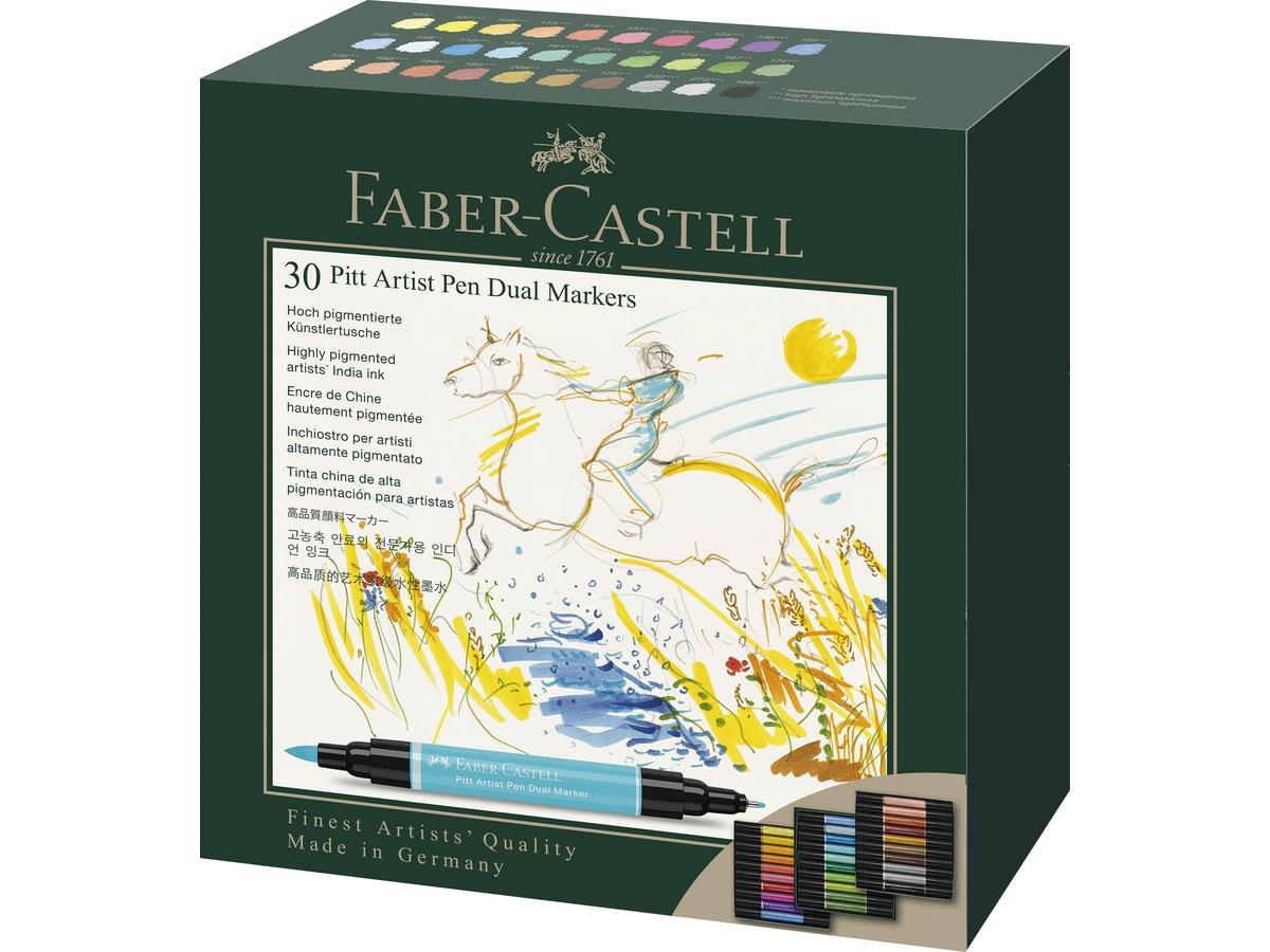 FABER-CASTELL PITT ARTIST PEN DUAL MARKER SET 30 STÜCK 1