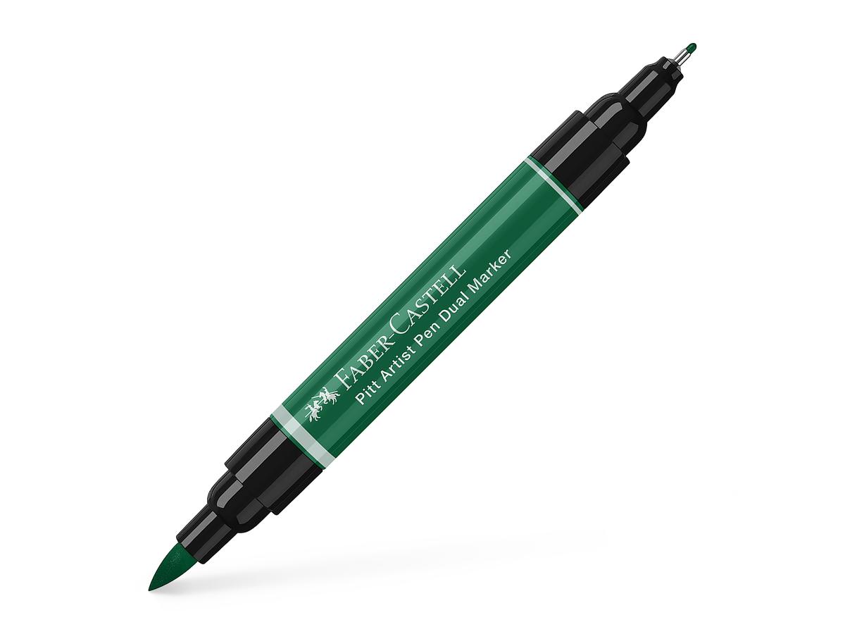 FABER-CASTELL PITT ARTIST PEN DUAL MARKER 264 PHTHALOGRÜN DUNKEL 1