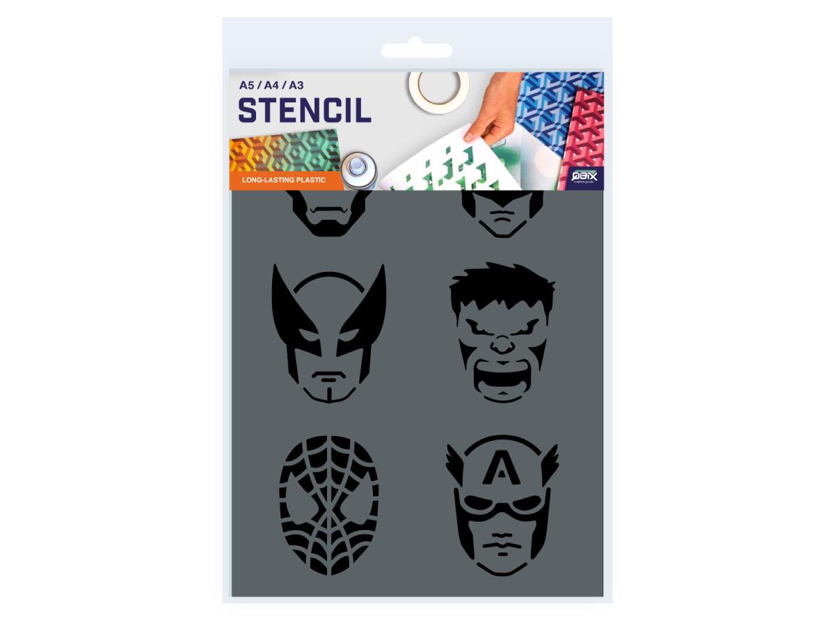 QBIX SCHABLONEN SET A3: ICON2 SUPERHEROS 1