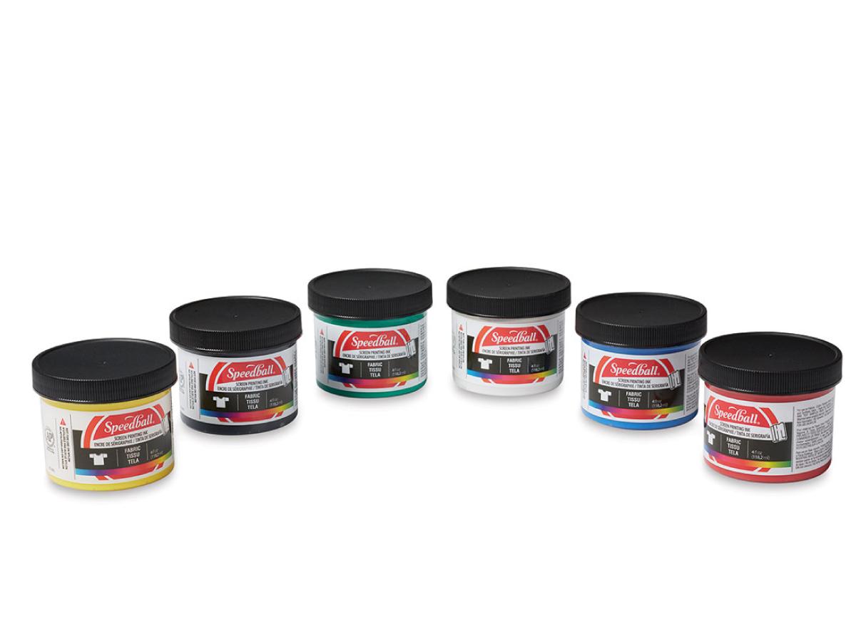 SPEEDBALL FABRIC SIEBDRUCK FARBE STARTER SET 118ML 6 STÜCK 1