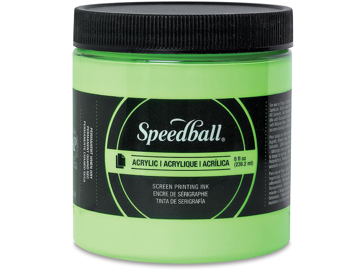 SPEEDBALL ACRYL SIEBDRUCKFARBE 237ML FLUORESCENT LIME GREEN 020 1