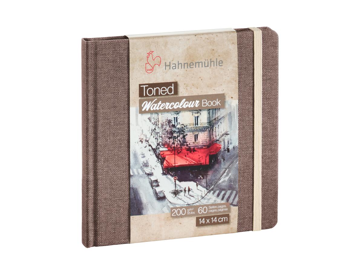 HAHNEMÜHLE TONED WATERCOLOUR BOOK 14X14CM 30 BLATT BEIGE 1