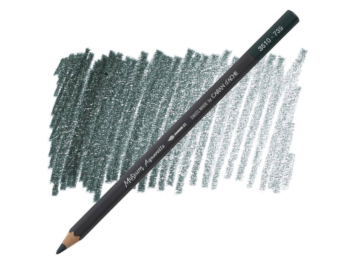 CARAN D'ACHE MUSEUM AQUARELLSTIFT 739 DUNKEL TANNENGRUN
 1