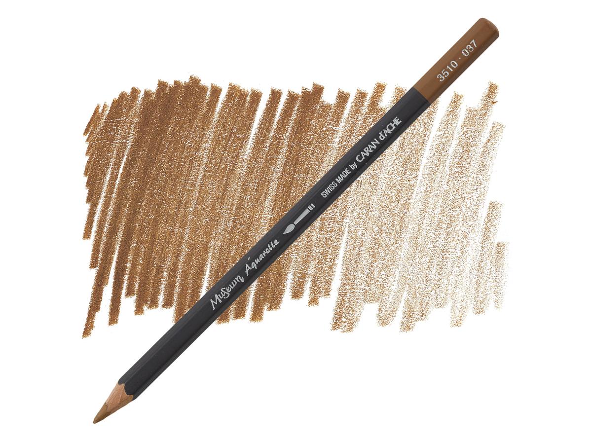 CARAN D'ACHE MUSEUM AQUARELLSTIFT 037 BRAUNOCKER
 1