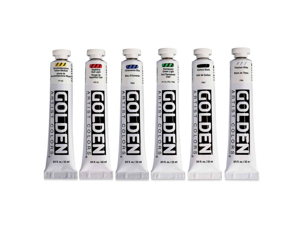 GOLDEN ACRYL HEAVY BODY INTRO SET  6X 22ML 1